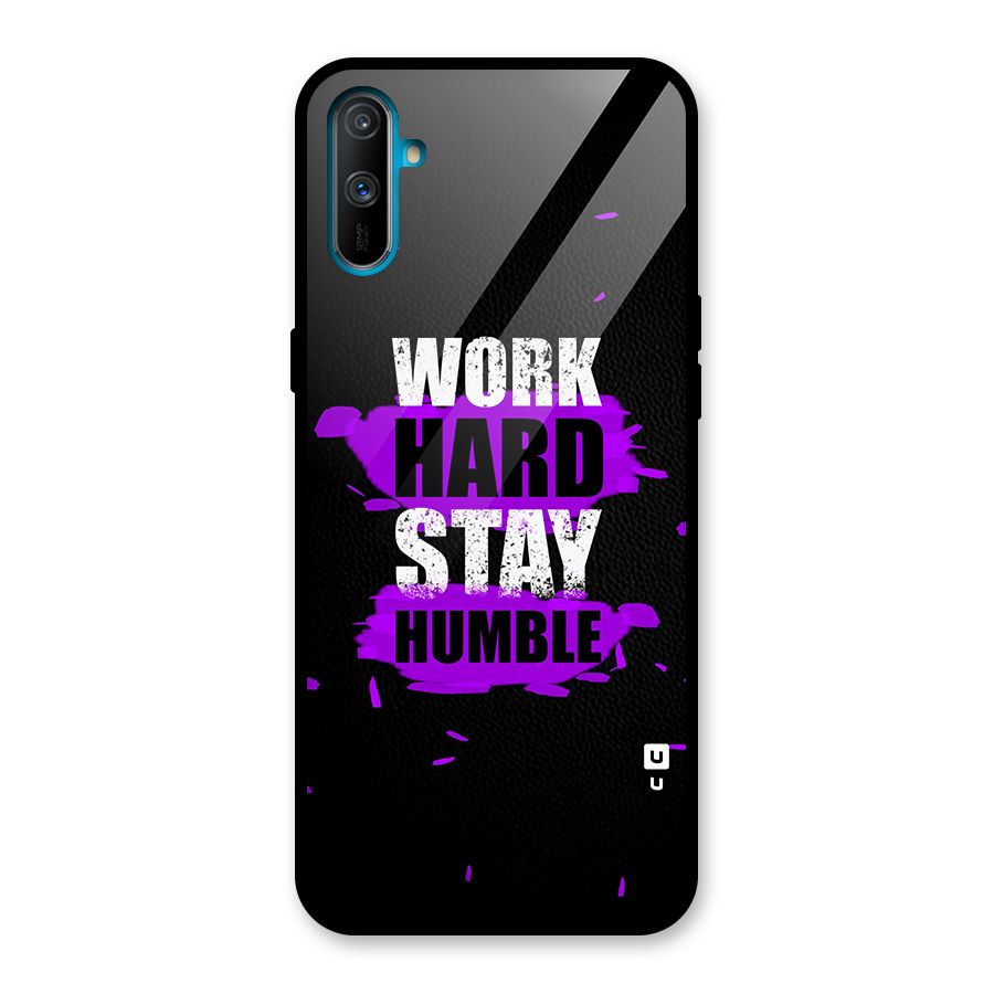 Work Hard Stay Humble Glass Back Case for Realme C3