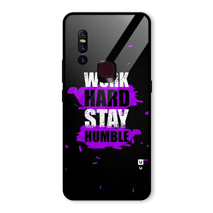 Work Hard Stay Humble Glass Back Case for Vivo V15
