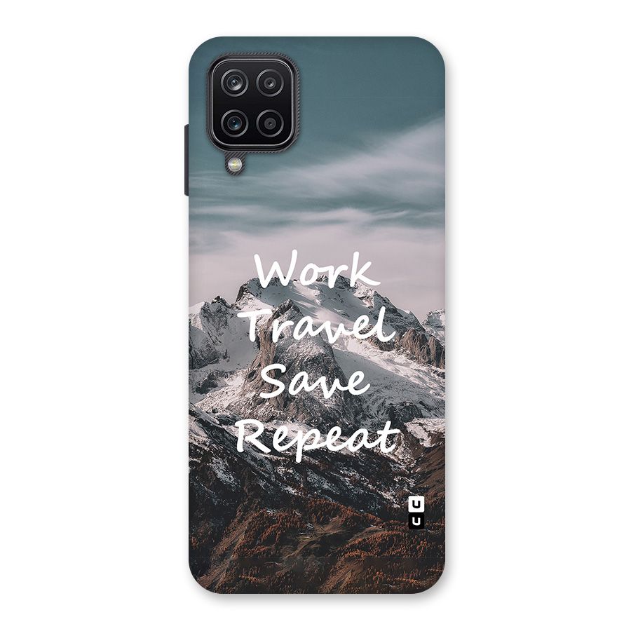 Work Travel Glass Back Case for Galaxy A12