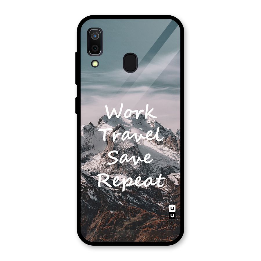 Work Travel Glass Back Case for Galaxy A30