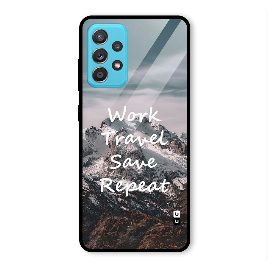 Work Travel Glass Back Case for Galaxy A52