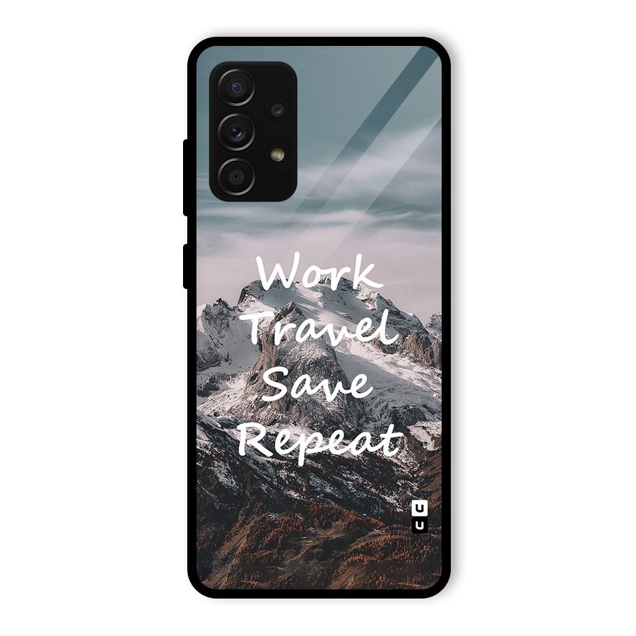 Work Travel Glass Back Case for Galaxy A53 5G