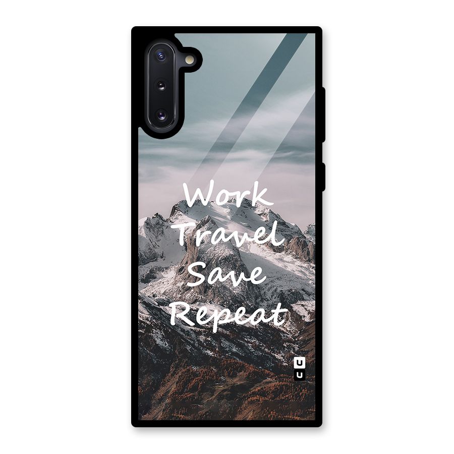 Work Travel Glass Back Case for Galaxy Note 10