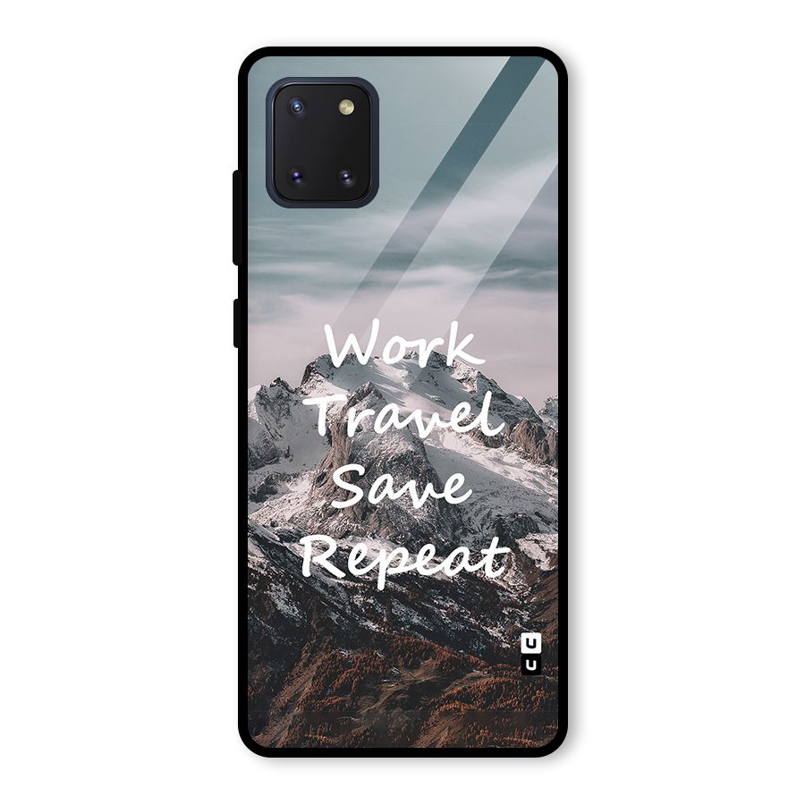 Work Travel Glass Back Case for Galaxy Note 10 Lite