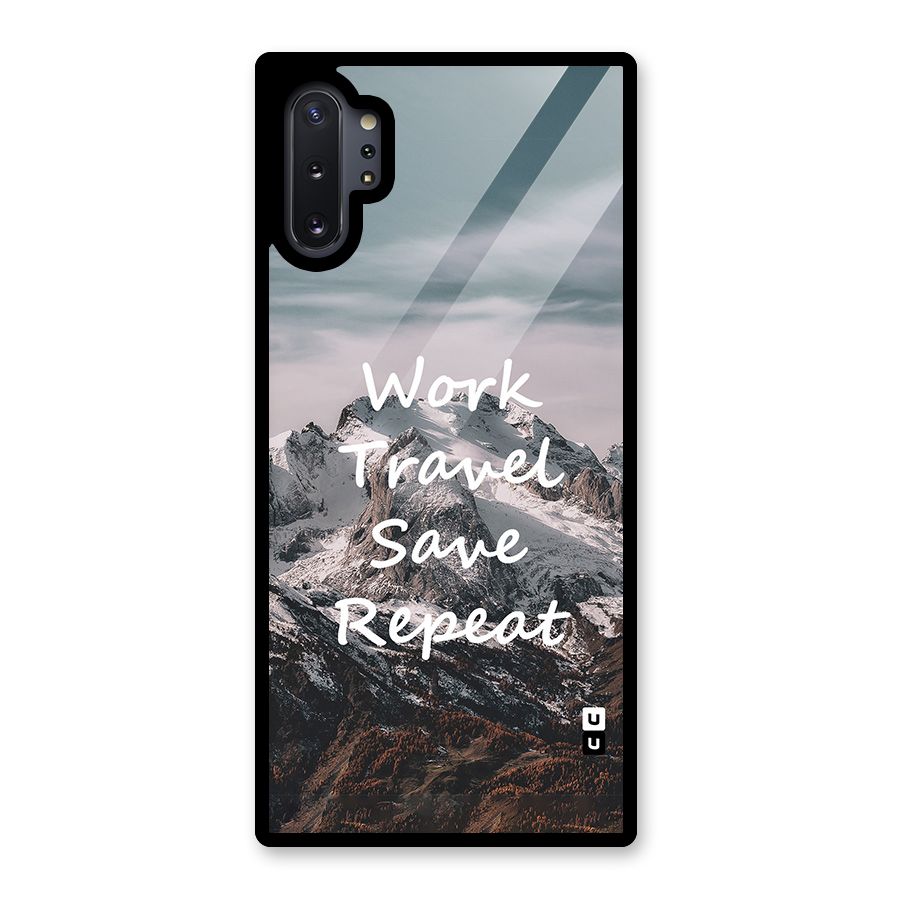 Work Travel Glass Back Case for Galaxy Note 10 Plus