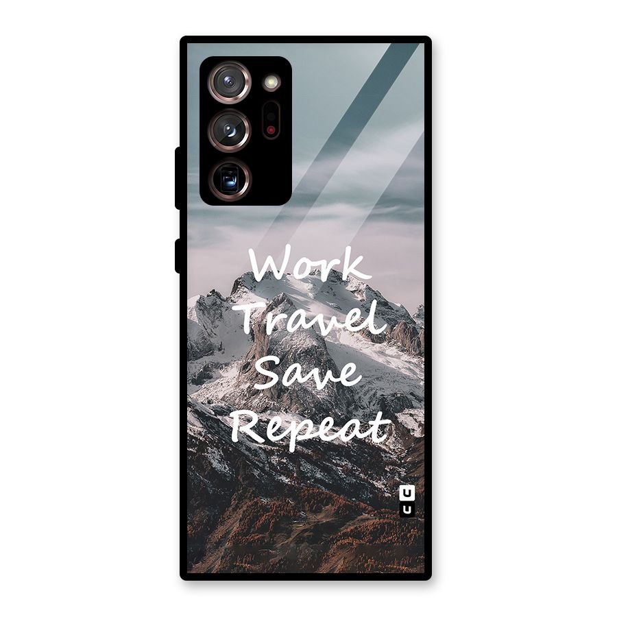 Work Travel Glass Back Case for Galaxy Note 20 Ultra