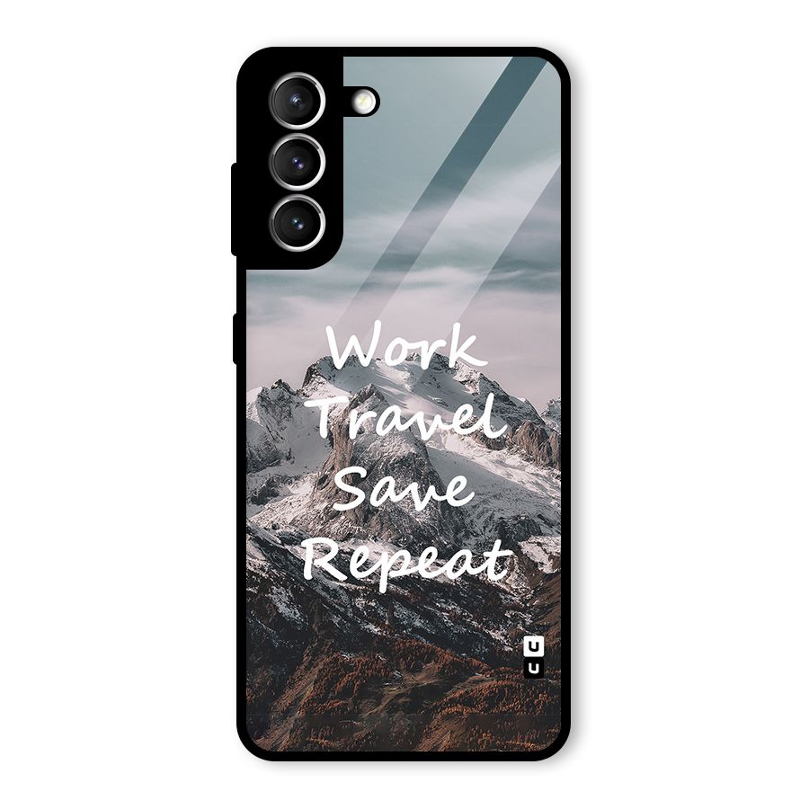 Work Travel Glass Back Case for Galaxy S21 5G