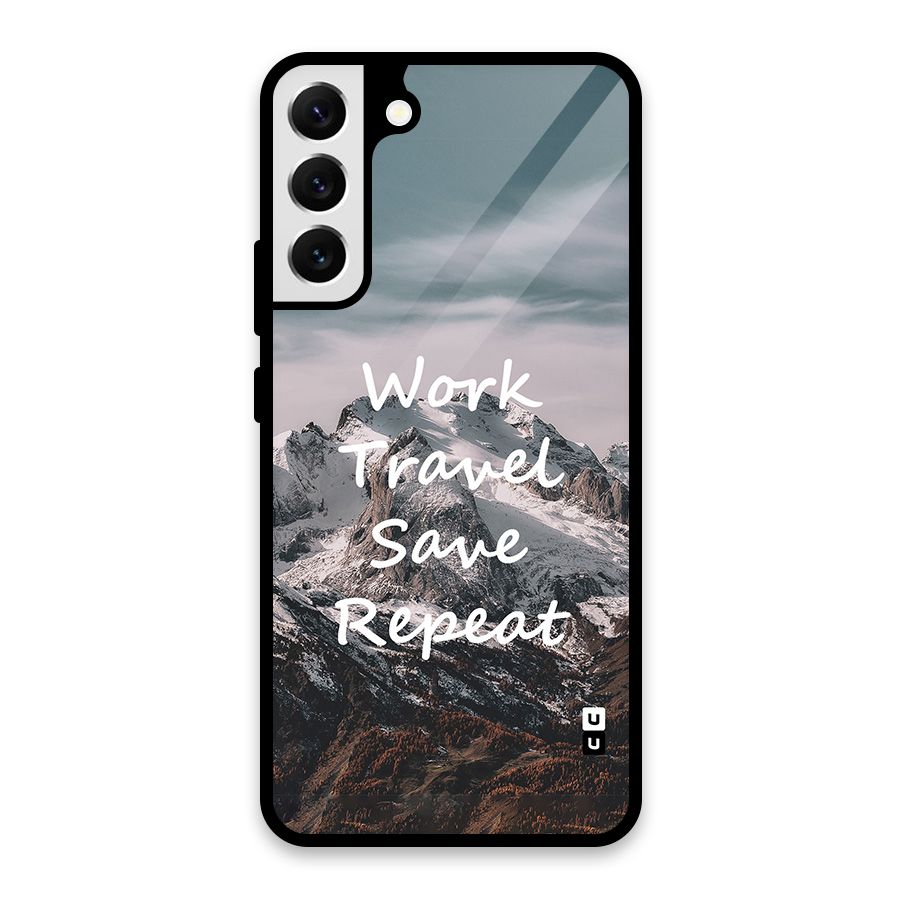 Work Travel Glass Back Case for Galaxy S22 Plus 5G