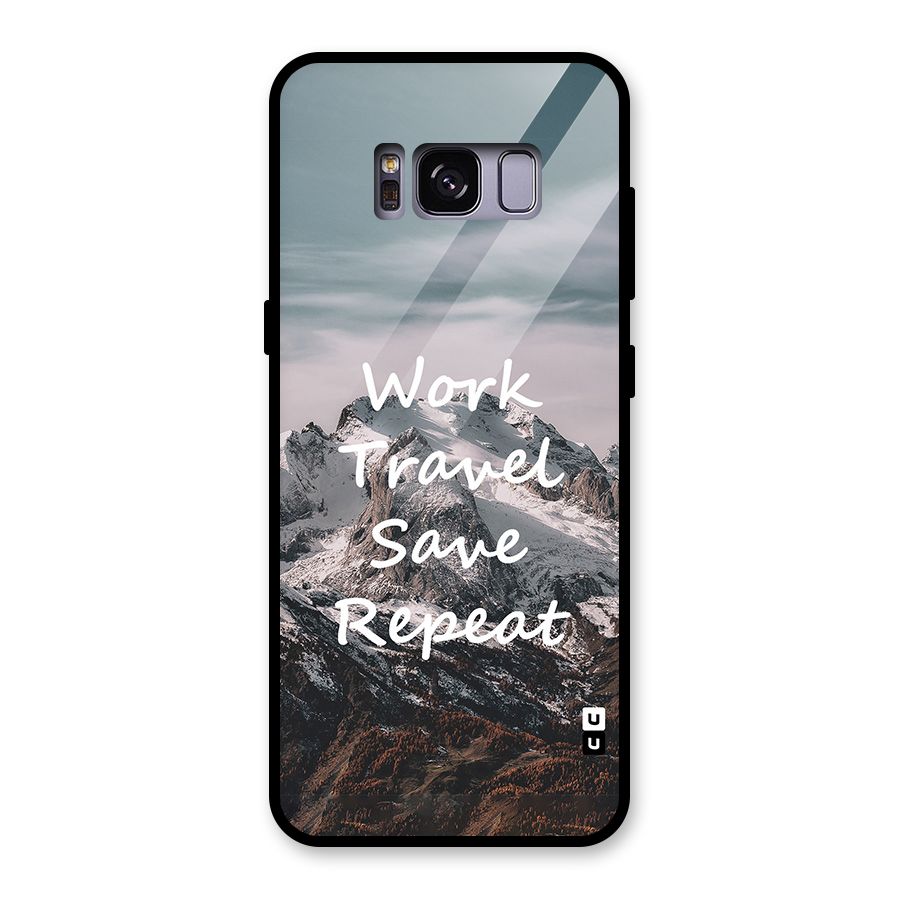 Work Travel Glass Back Case for Galaxy S8