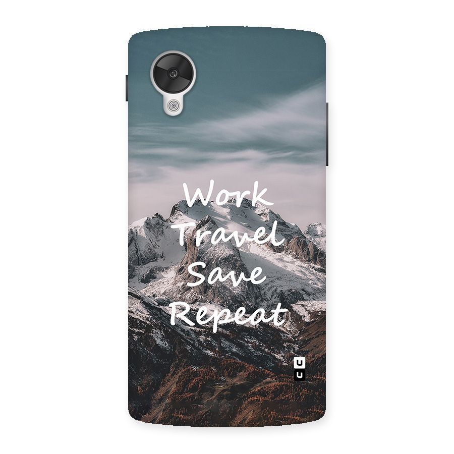 Work Travel Back Case for Google Nexus 5