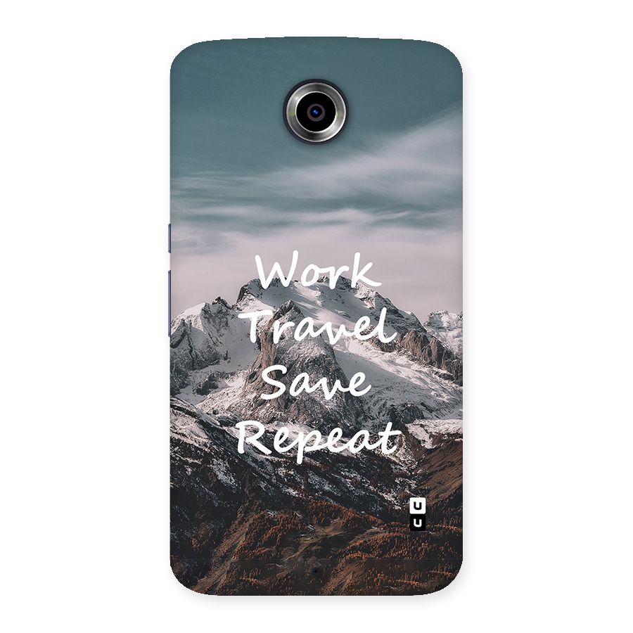 Work Travel Back Case for Google Nexus 6