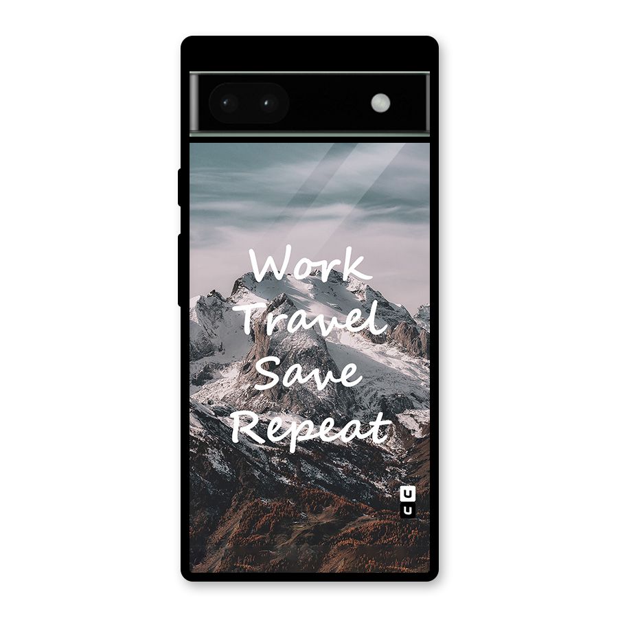 Work Travel Glass Back Case for Google Pixel 6a