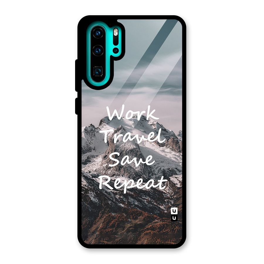 Work Travel Glass Back Case for Huawei P30 Pro