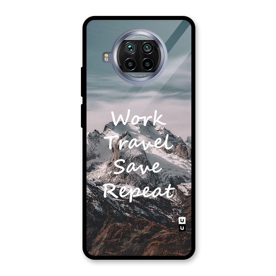 Work Travel Glass Back Case for Mi 10i