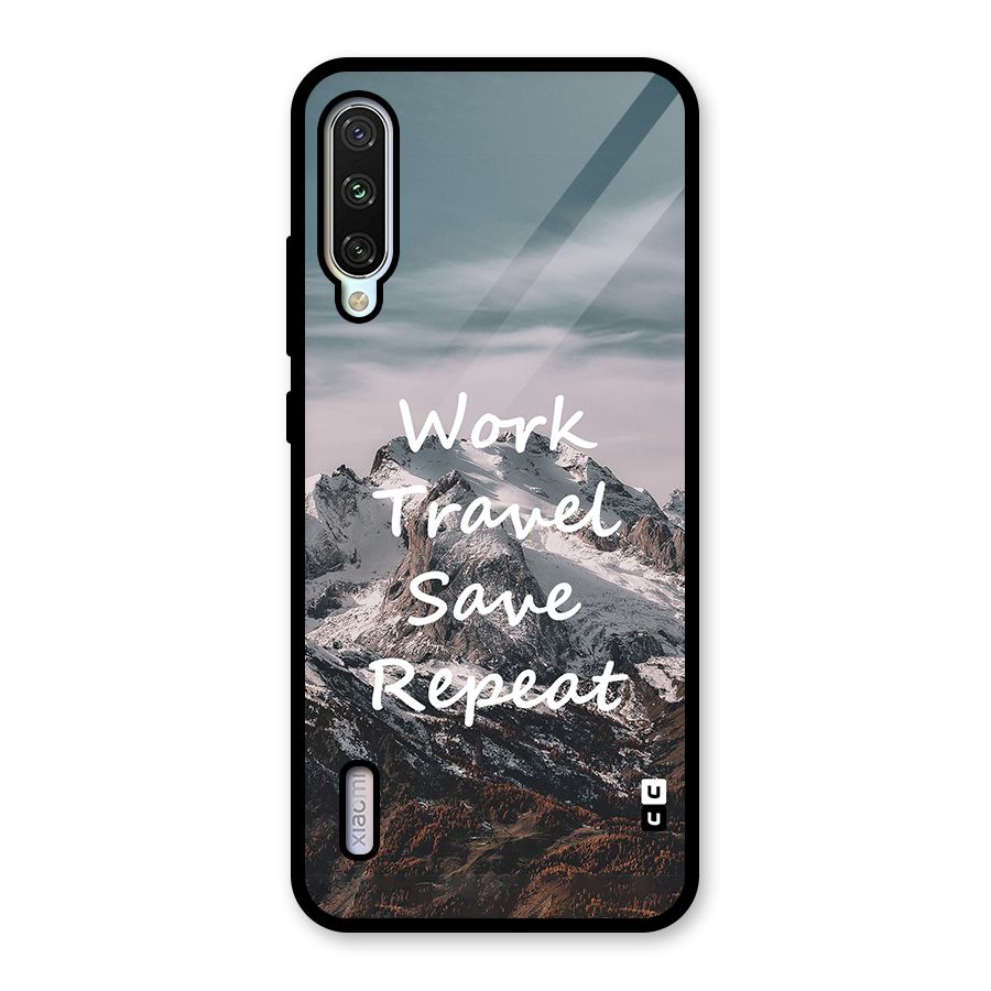 Work Travel Glass Back Case for Mi A3