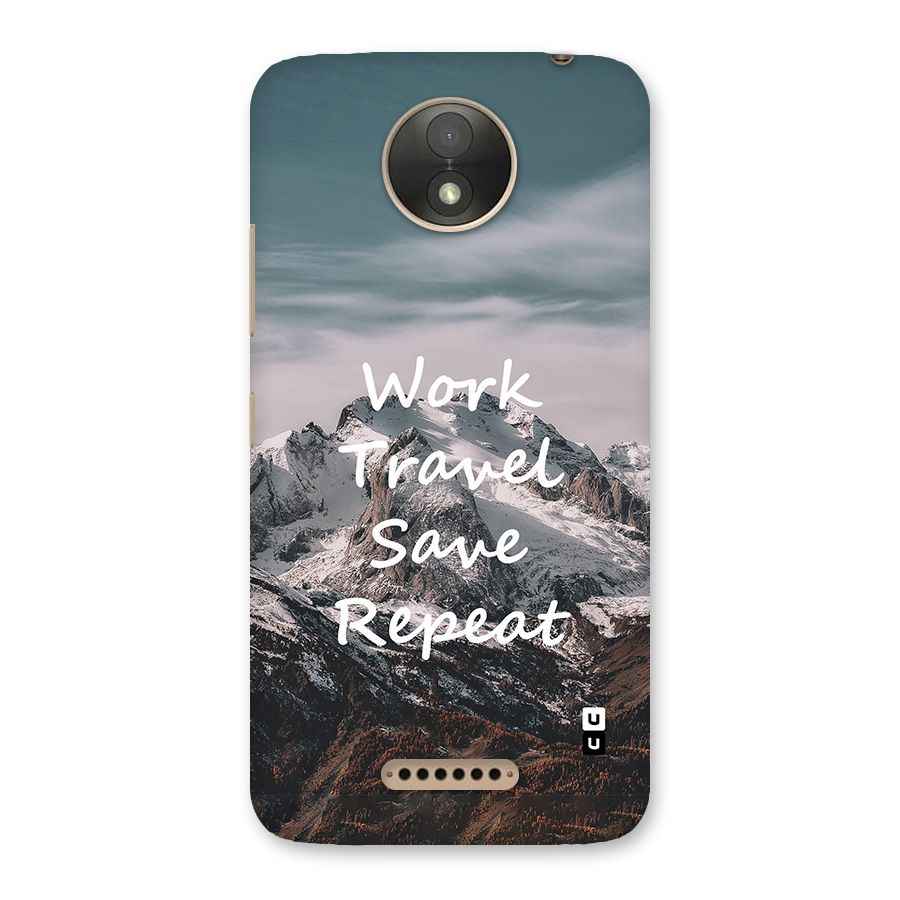 Work Travel Back Case for Moto C Plus