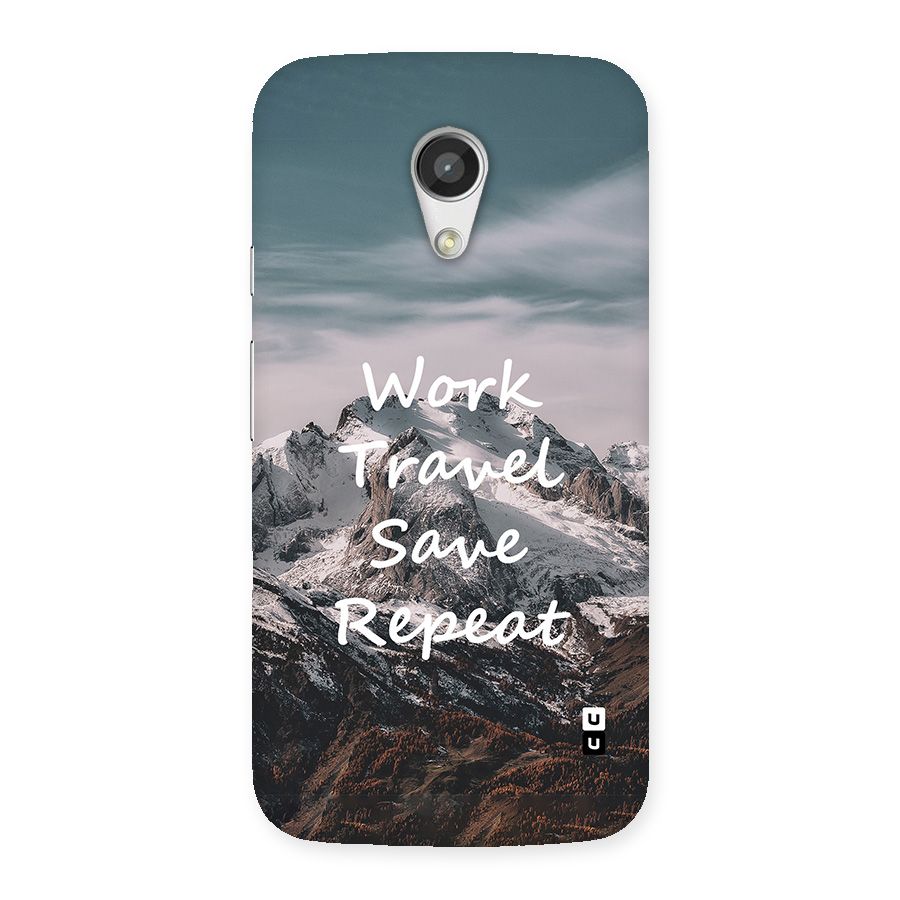 Work Travel Back Case for Moto G 2nd Gen