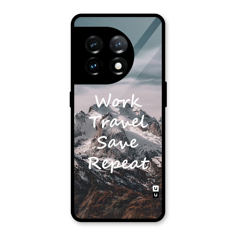 Work Travel Glass Back Case for OnePlus 11
