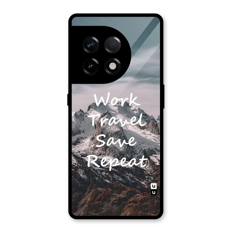 Work Travel Glass Back Case for OnePlus 11R