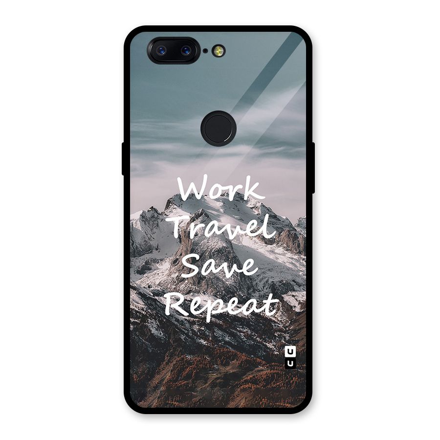 Work Travel Glass Back Case for OnePlus 5T