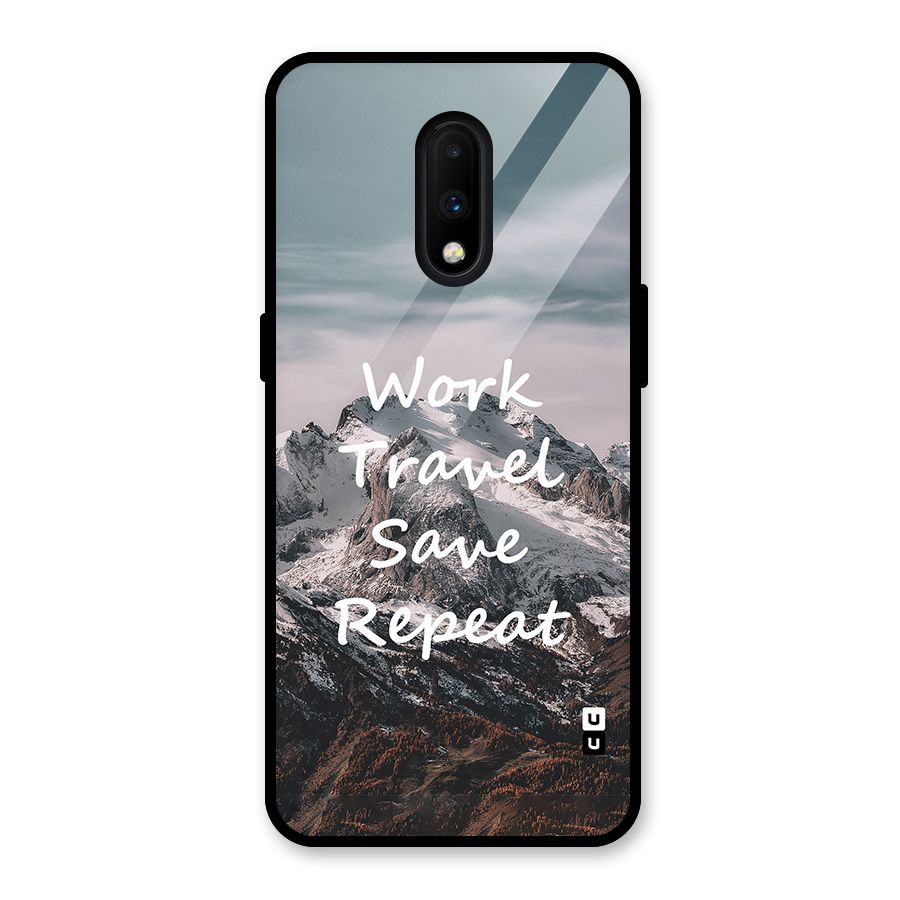 Work Travel Glass Back Case for OnePlus 7