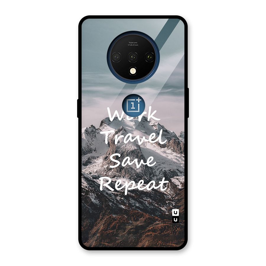 Work Travel Glass Back Case for OnePlus 7T