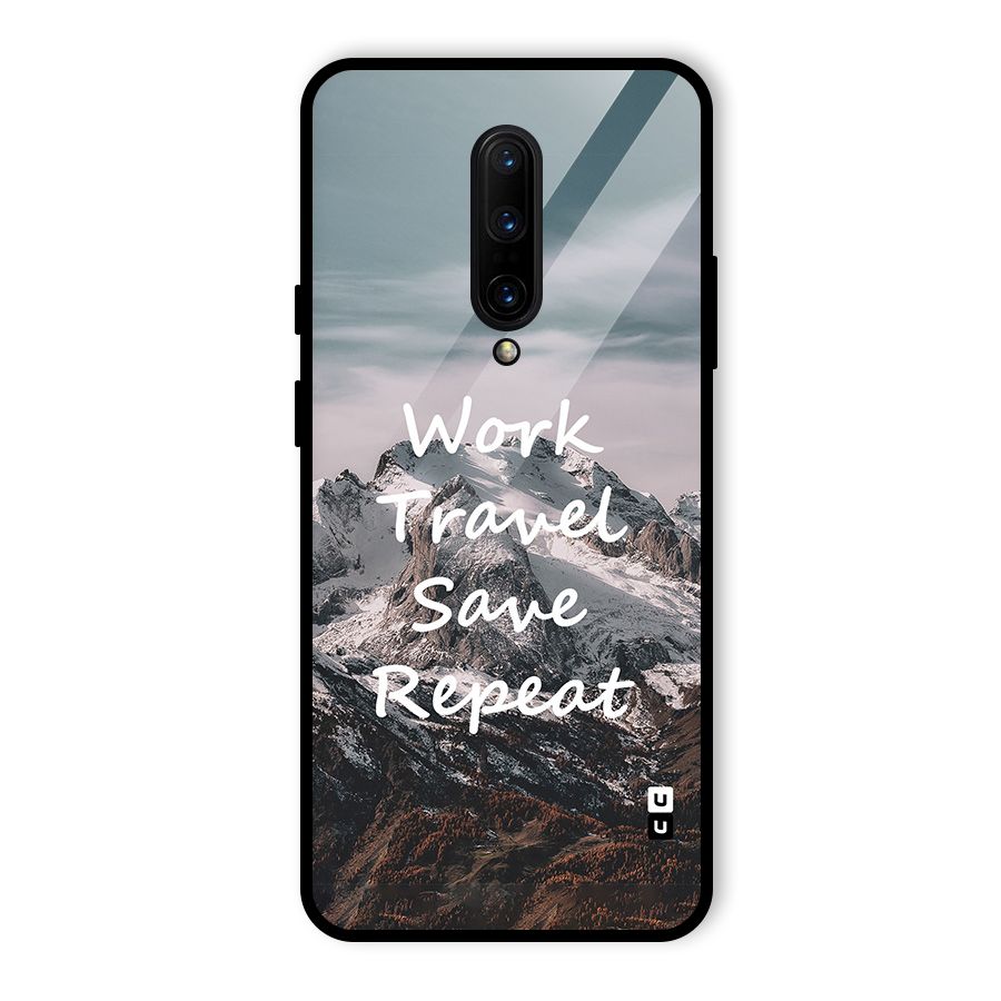 Work Travel Glass Back Case for OnePlus 7 Pro