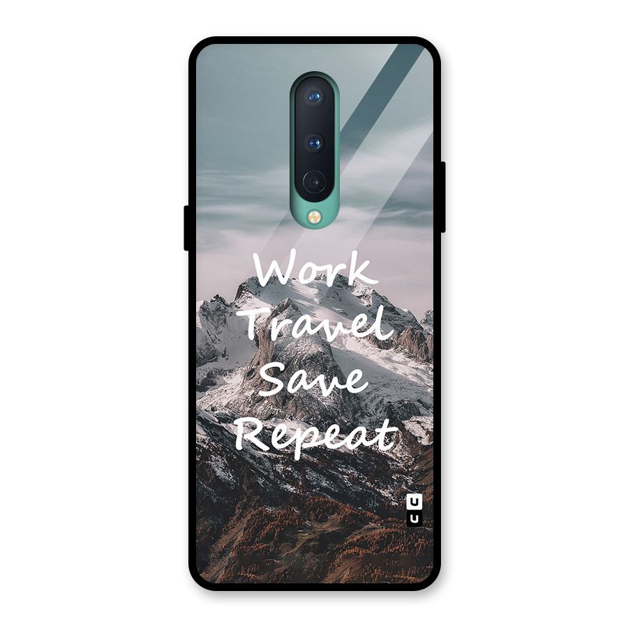 Work Travel Glass Back Case for OnePlus 8