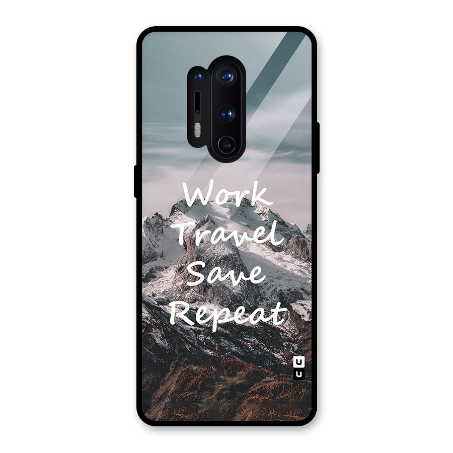Work Travel Glass Back Case for OnePlus 8 Pro