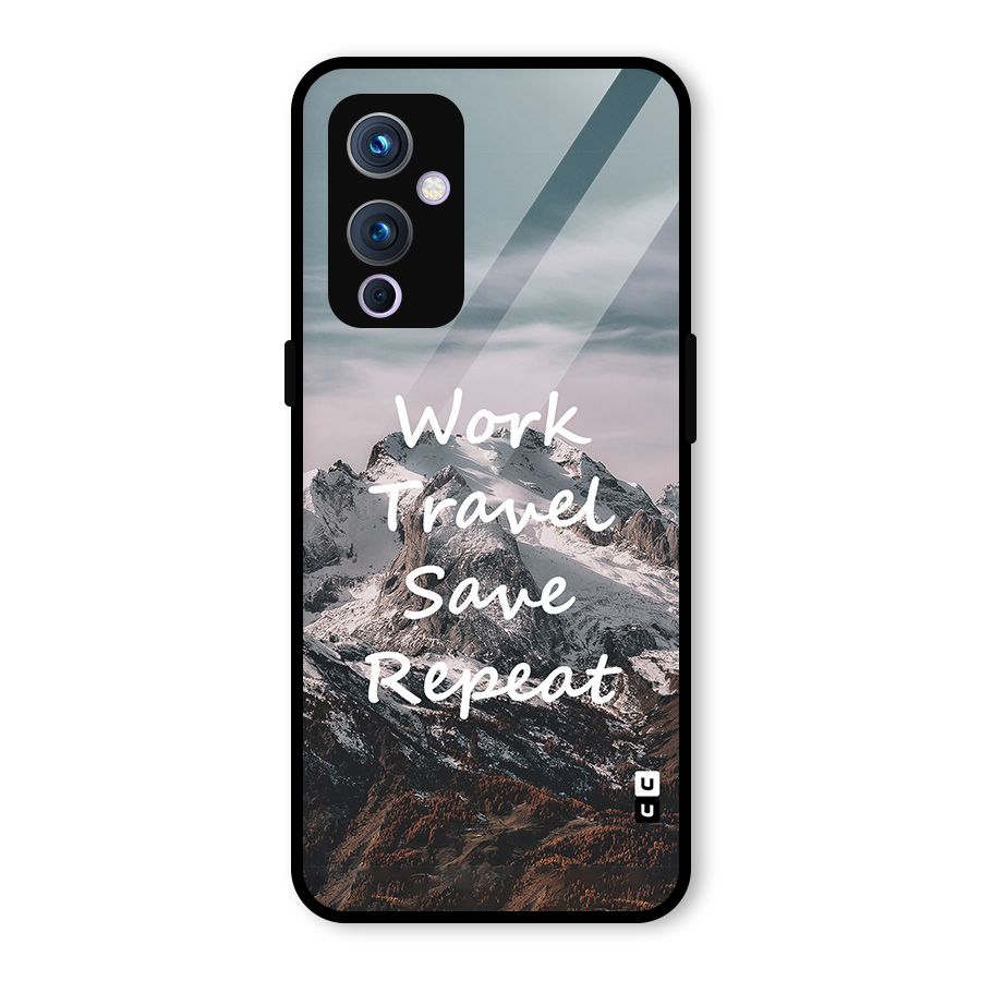 Work Travel Glass Back Case for OnePlus 9