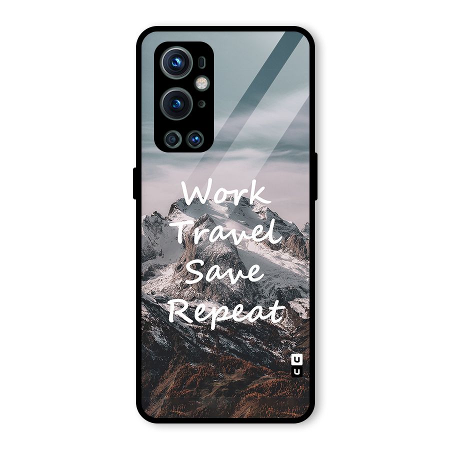 Work Travel Glass Back Case for OnePlus 9 Pro