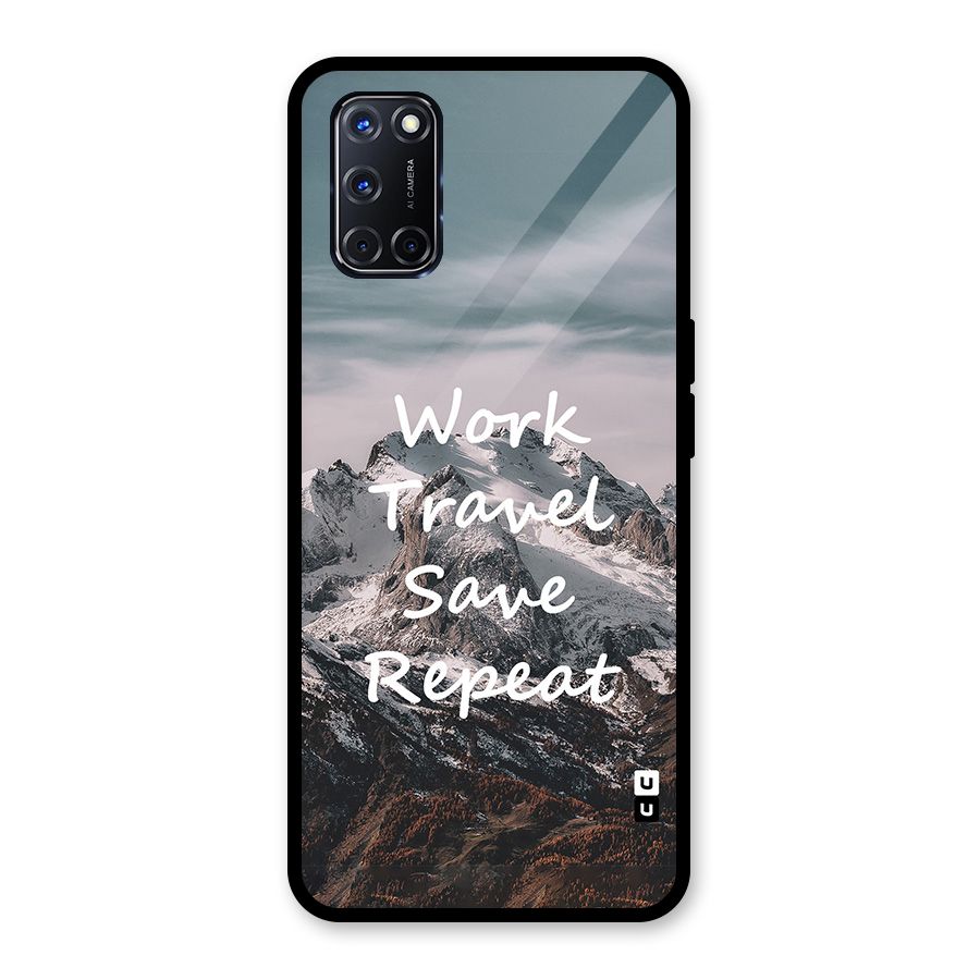 Work Travel Glass Back Case for Oppo A52