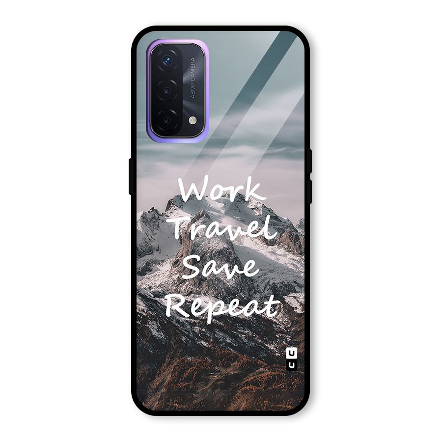 Work Travel Glass Back Case for Oppo A74 5G