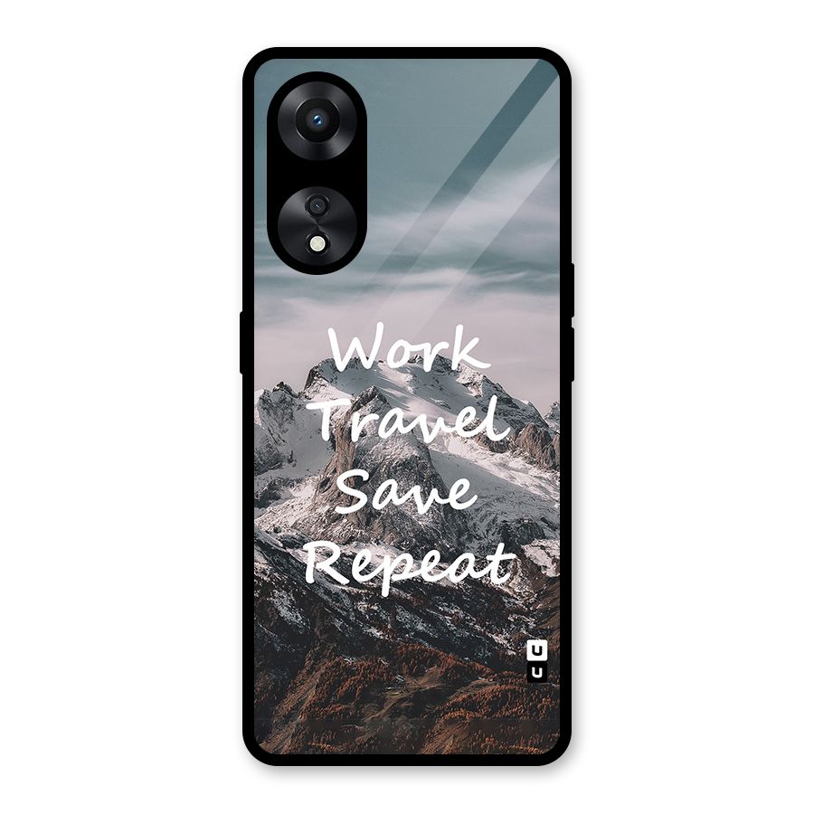 Work Travel Glass Back Case for Oppo A78