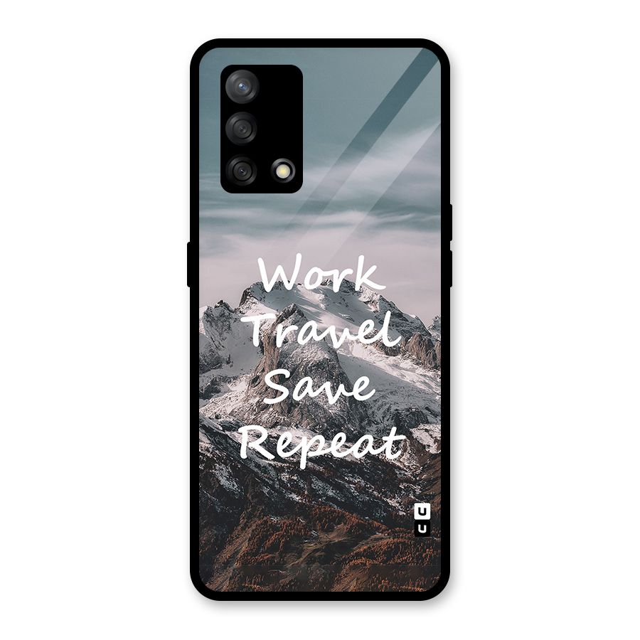 Work Travel Glass Back Case for Oppo F19