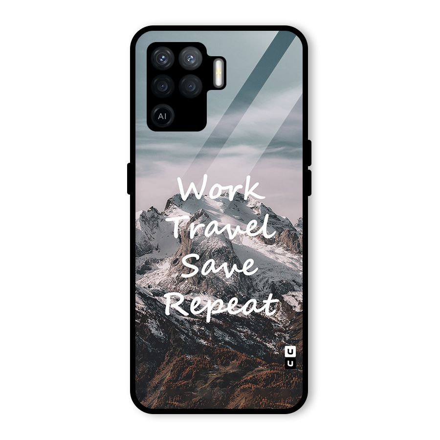 Work Travel Glass Back Case for Oppo F19 Pro