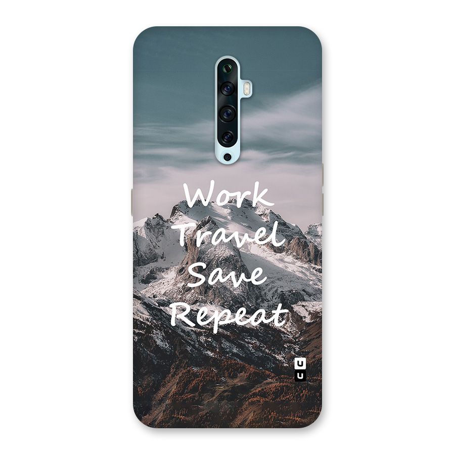 Work Travel Glass Back Case for Oppo Reno2 F
