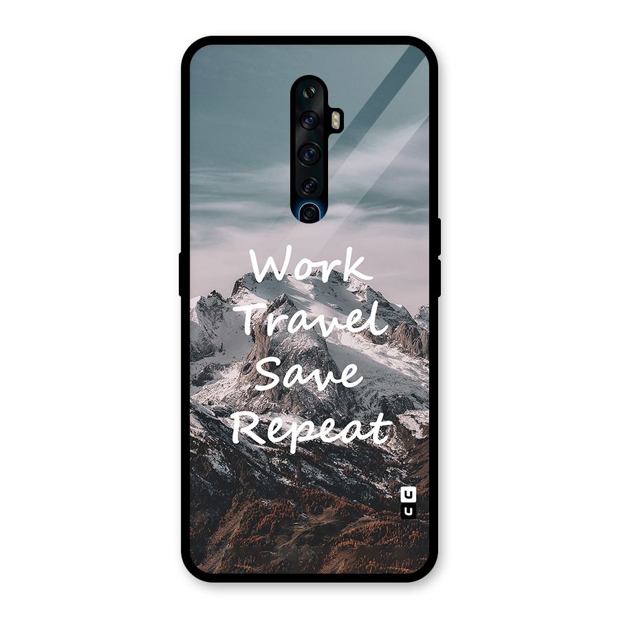 Work Travel Glass Back Case for Oppo Reno2 Z