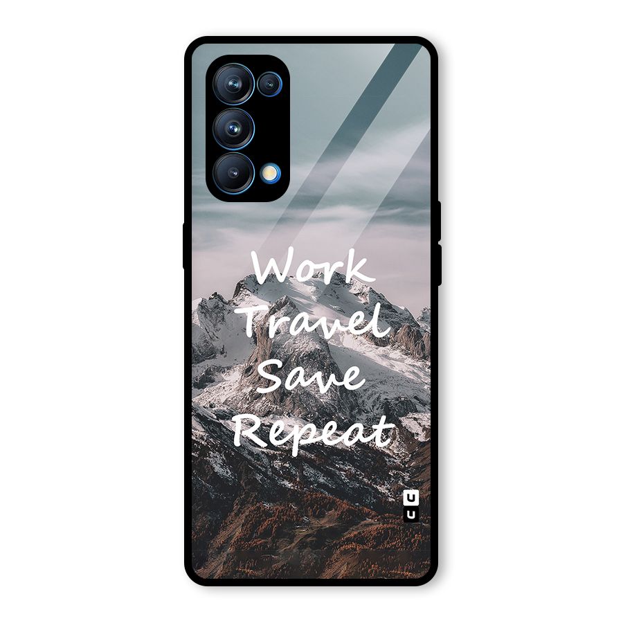 Work Travel Glass Back Case for Oppo Reno5 Pro 5G