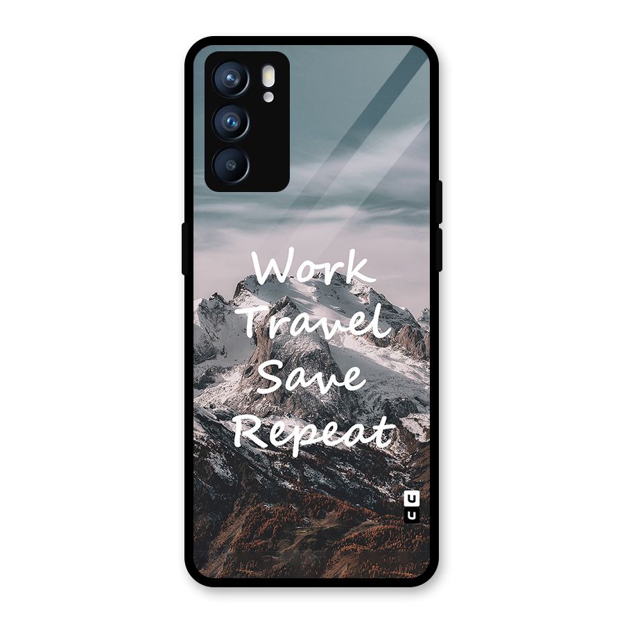 Work Travel Glass Back Case for Oppo Reno6 5G