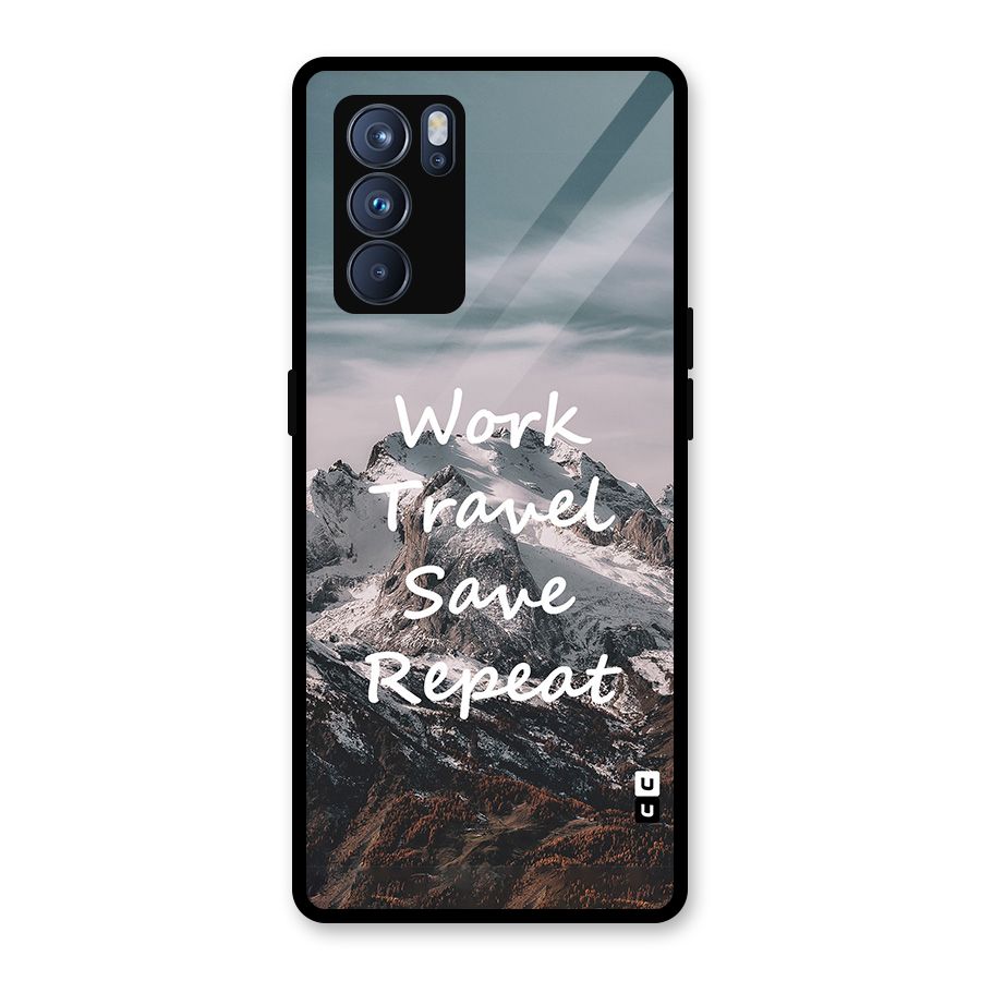 Work Travel Glass Back Case for Oppo Reno6 Pro 5G