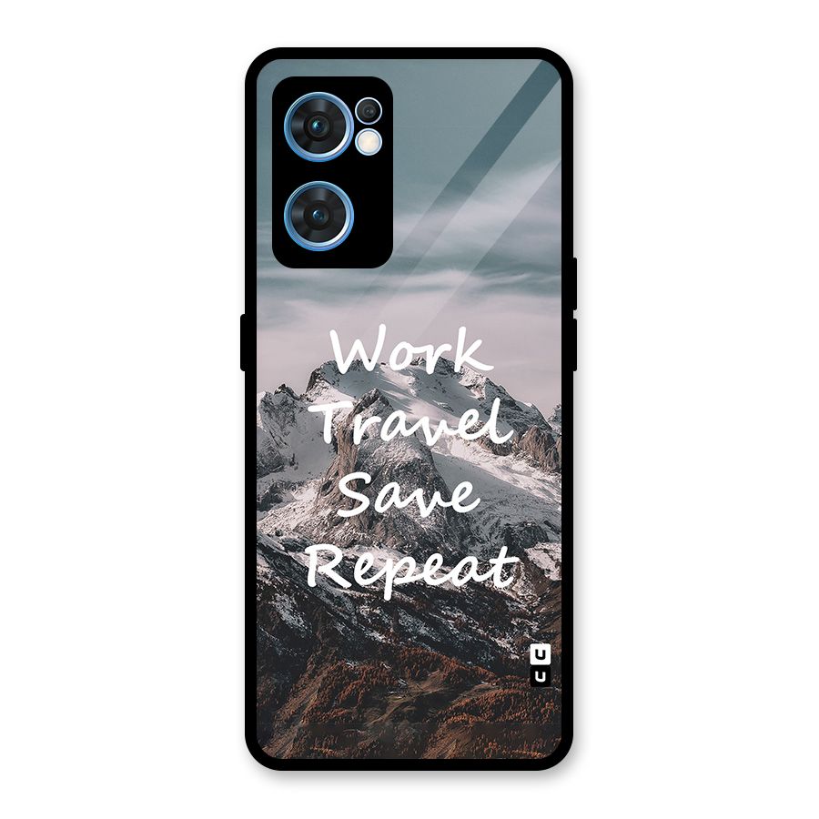 Work Travel Glass Back Case for Oppo Reno7 5G