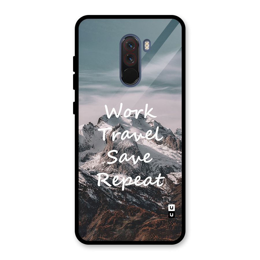 Work Travel Glass Back Case for Poco F1