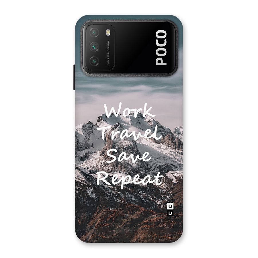 Work Travel Back Case for Poco M3