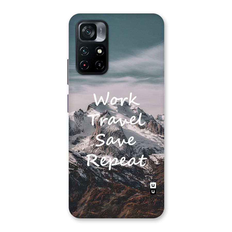 Work Travel Glass Back Case for Poco M4 Pro 5G
