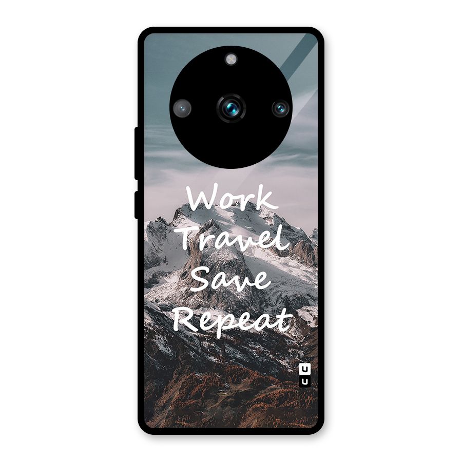 Work Travel Glass Back Case for Realme 11 Pro Plus