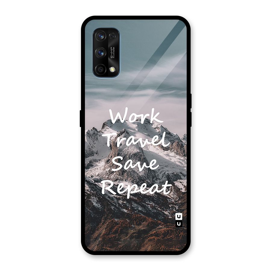 Work Travel Glass Back Case for Realme 7 Pro