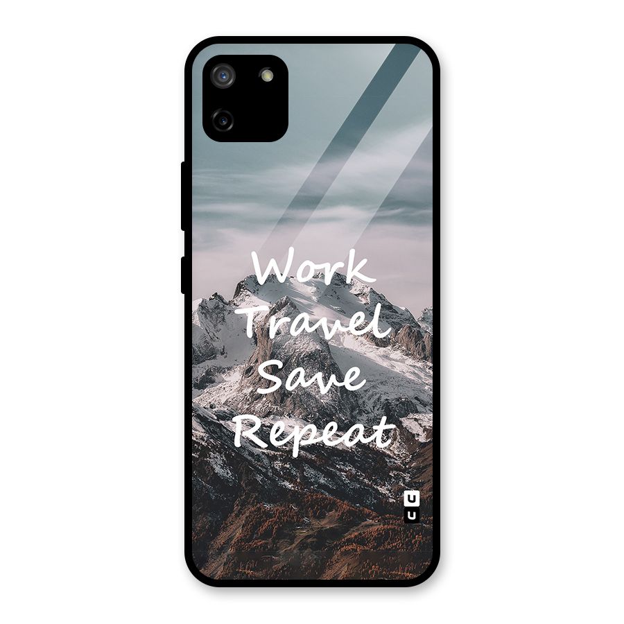 Work Travel Glass Back Case for Realme C11