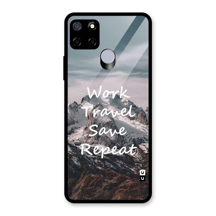 Work Travel Glass Back Case for Realme Narzo 30A
