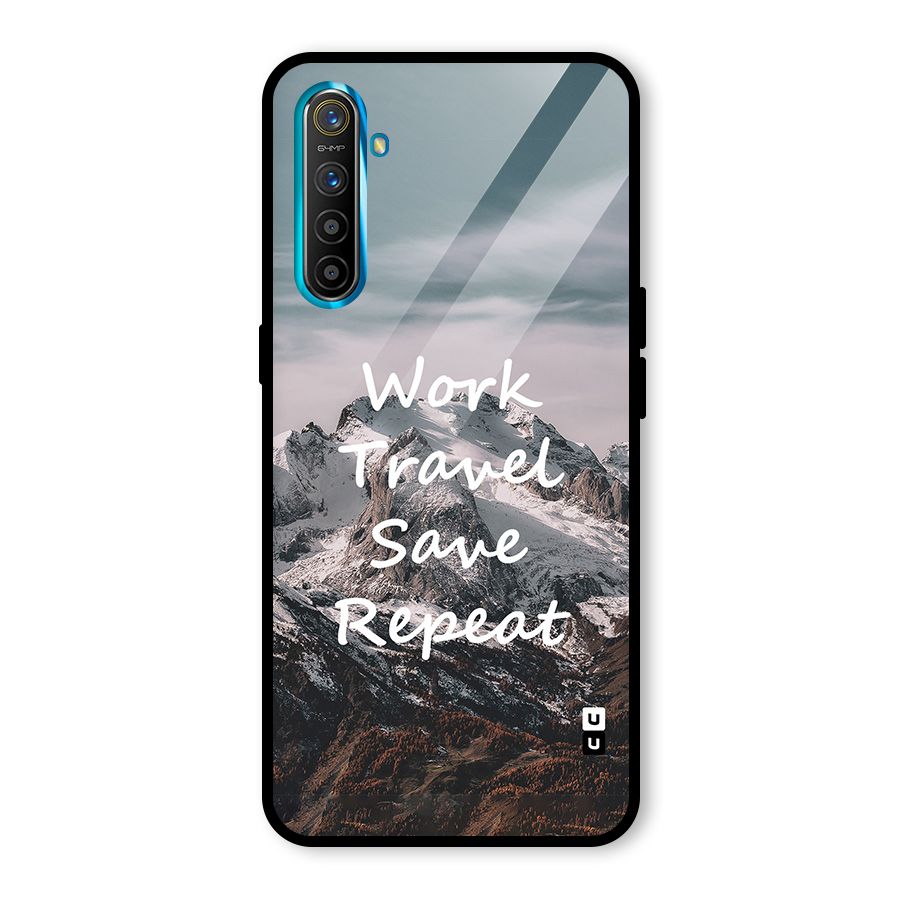 Work Travel Glass Back Case for Realme X2